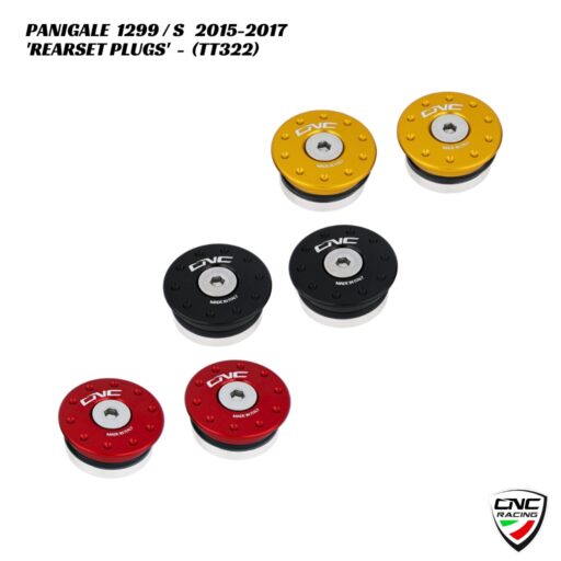 CNC Rearset Plug Kit - 2pc - TT322 - Ducati Panigale 1299 / S 2015-2017