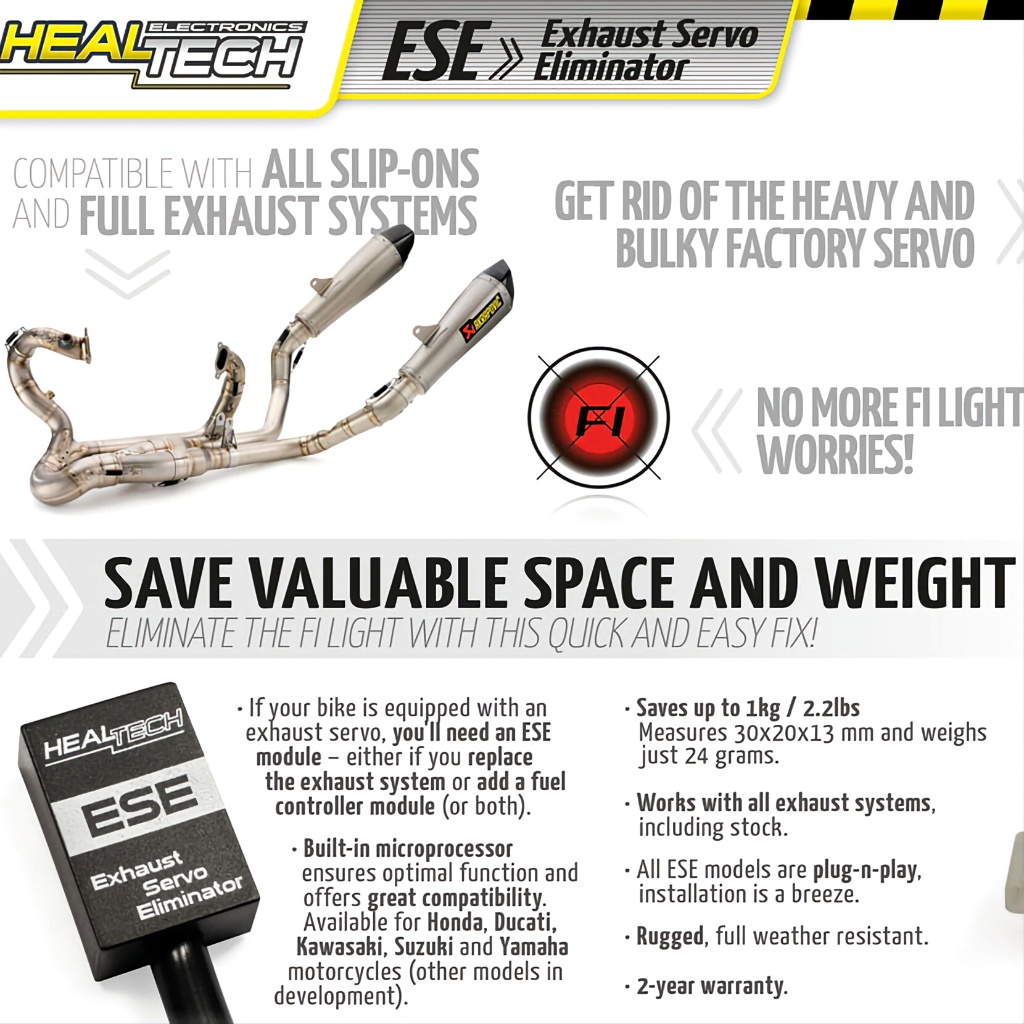 HealTech Exhaust Servo Eliminator - ESE-K01 - Kawasaki H2 / H2 SX 2020-2023