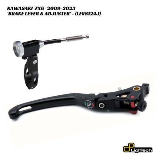 LighTech Brake Lever With Remote Adjuster - LEVS124J - Kawasaki ZX6 2009-2023