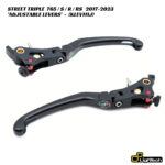 LighTech Folding Brake & Clutch Levers - KLEV111J - Triumph Street Triple 765 / S / R / RS 2017-2023