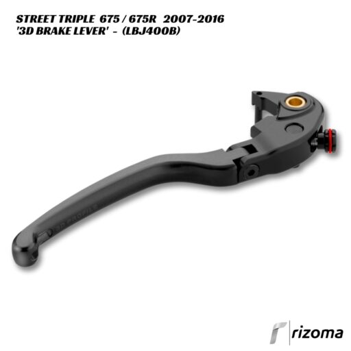 Rizoma 3D Adjustable Brake Lever - LBJ400B - Triumph Street Triple 675 / 675R 2007-2016