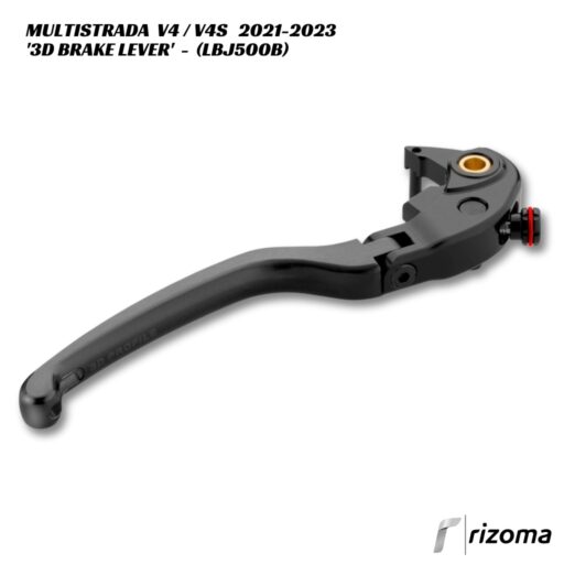 Rizoma 3D Adjustable Brake Lever - LBJ500B - Ducati Multistrada V4 / V4S 2021-2023