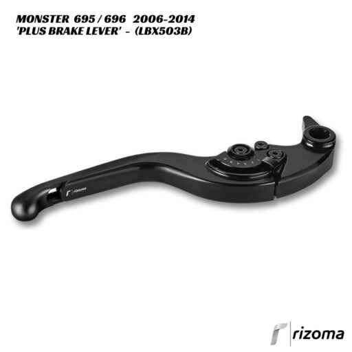 Rizoma PLUS Adjustable Brake Lever - LBX503B - Ducati Monster 695 / 696 2006-2014