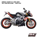 SC-Project CR-T Slip-On & Titanium Link Pipe - A07A-36 - Aprilia Tuono V4 2015-2016