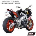 SC-Project CR-T Slip-On & Titanium Link Pipe - A07A-36 - Aprilia Tuono V4 2015-2016