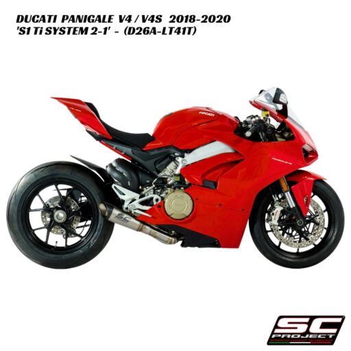 SC-Project S1 Titanium 2-1 System - D26A-LT41T - Ducati Panigale V4 / V4S 2018-2020