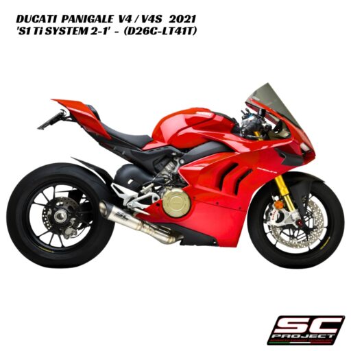 SC-Project S1 Titanium 2-1 System - D26C-LT41T - Ducati Panigale V4 / V4S 2021