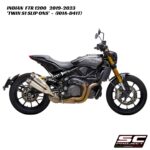 SC-Project Twin S1 Titanium Slip-On - I01A-D41T - Indian FTR1200 2019-2023