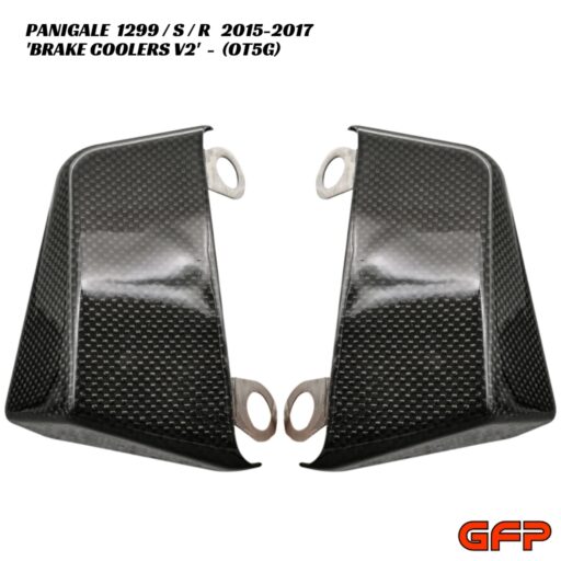 GFP Carbon Fiber Brake Coolers V2 - GLOSS - Ducati Panigale 1299 / S / R 2015-2017