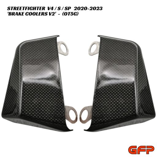 GFP Carbon Fiber Brake Coolers V2 - GLOSS - Ducati Streetfighter V4 / S / SP 2020-2023