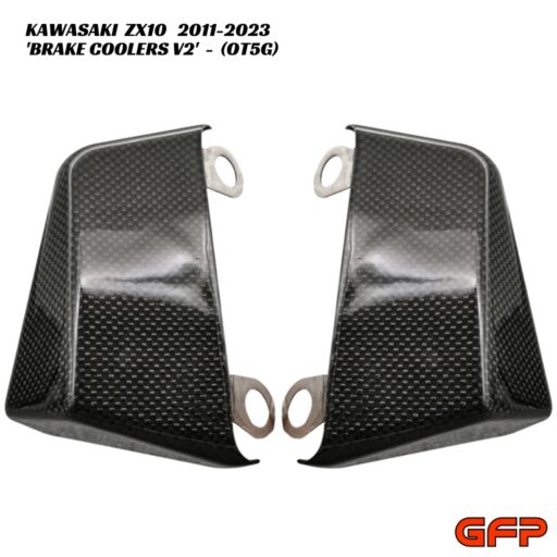 GFP Carbon Fiber Brake Coolers V2 - GLOSS - Kawasaki ZX10 2011-2023