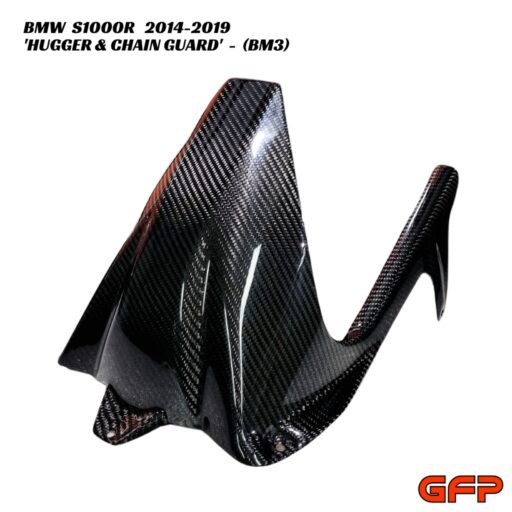 GFP Carbon Fiber Rear Hugger With Chain Guard - BMW S1000R 2014-2019