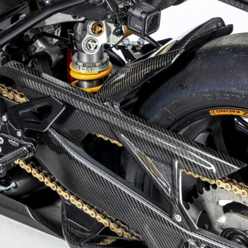 GFP Carbon Fiber Rear Hugger With Chain Guard - BMW S1000R / M1000R 2020-2023