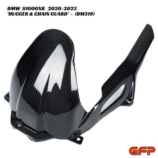 GFP Carbon Fiber Rear Hugger With Chain Guard - BMW S1000XR 2020-2023