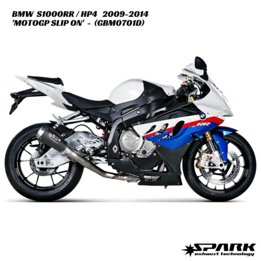 Spark MotoGP Dark Stainless Slip-On - GBM0701D - BMW S1000RR / HP4 2009-2014