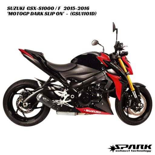 Spark MotoGP Dark Stainless Slip-On - GSU1101D - Suzuki GSX-S1000 / F 2015-2016