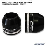 Cane Axle Slider Bobbins - FRONT - Triumph Street Triple 765 / S / R / RS 2017-2023