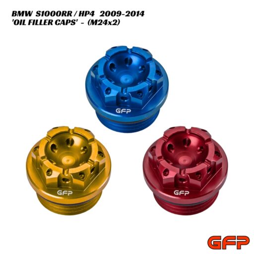 GFP Billet Pre-Drilled Oil Filler Caps - BMW S1000RR / HP4 2009-2014