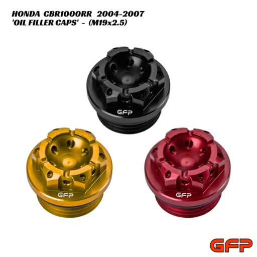 GFP Billet Pre-Drilled Oil Filler Caps - Honda CBR1000RR 2004-2007