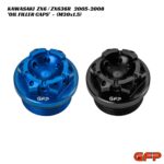 GFP Billet Pre-Drilled Oil Filler Caps - Kawasaki ZX6 / ZX636R 2005-2008