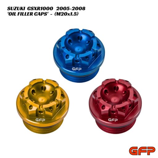GFP Billet Pre-Drilled Oil Filler Caps - Suzuki GSXR1000 2005-2008