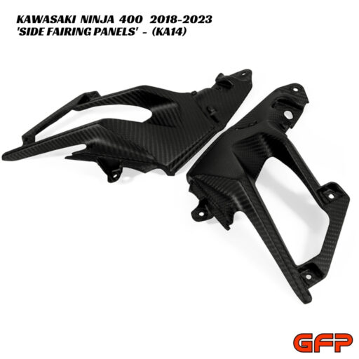GFP Carbon Fiber Side Fairing Panels - Kawasaki Ninja 400 2018-2023