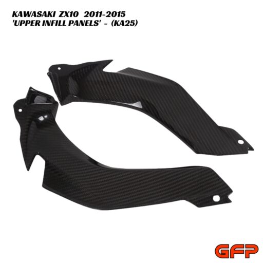 GFP Carbon Fiber Upper Infill Panels - Kawasaki ZX10 2011-2015