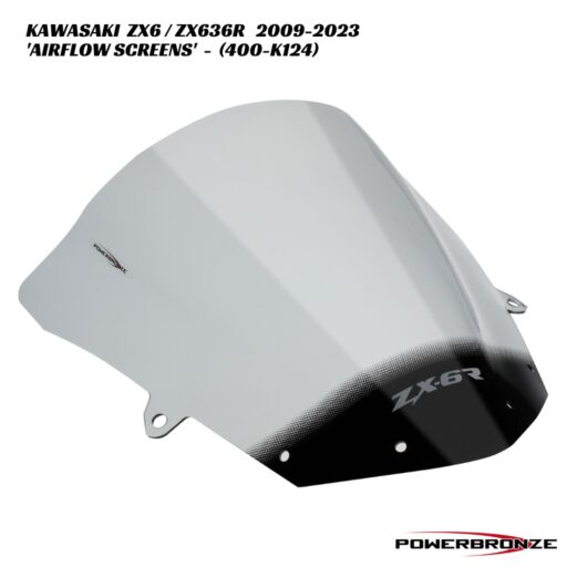 Powerbronze Airflow Double Bubble Screens - 400-K124 - Kawasaki ZX6 / ZX636R 2009-2023