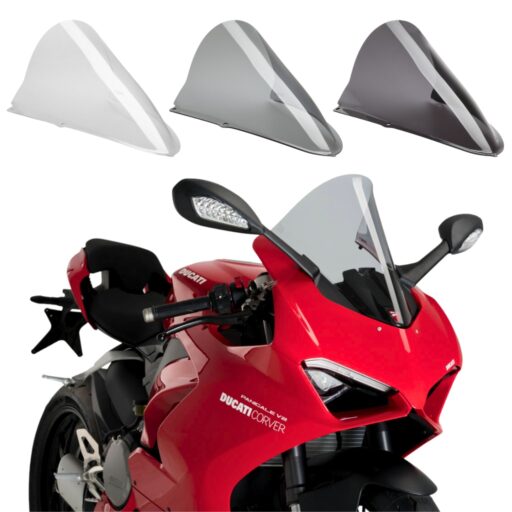 Puig R-Racer Double Bubble Screens - 9690 - Ducati Panigale V2 2020-2023