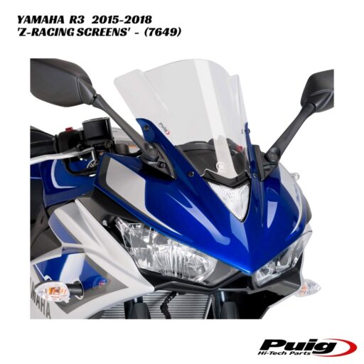 Puig Z-Racing Double Bubble Screens - 7649 - Yamaha R3 2015-2018