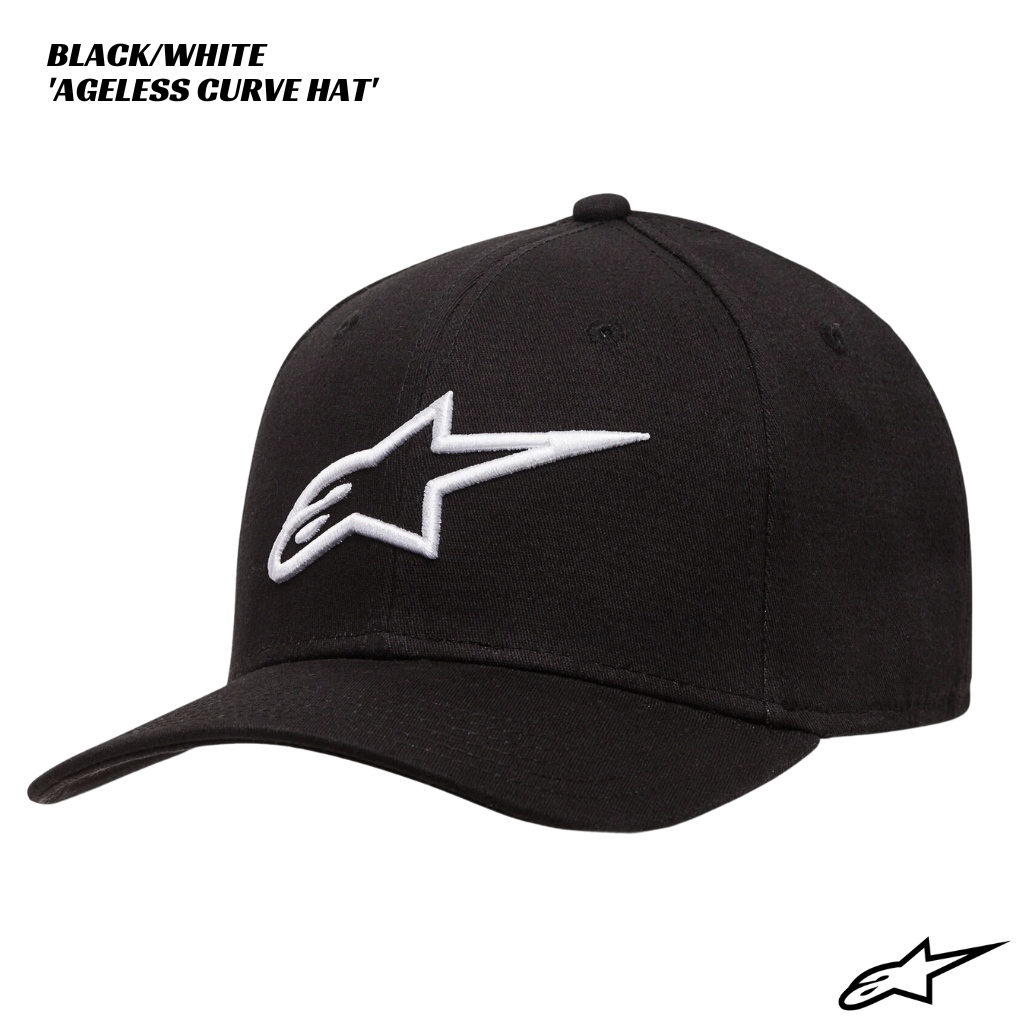 Alpinestars Ageless Curve Hat / Cap - BLACK/WHITE