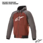 Alpinestars Chrome Sport Hoodie - TAR GREY/BURGUNDY