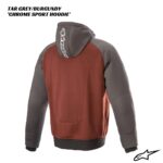 Alpinestars Chrome Sport Hoodie - TAR GREY/BURGUNDY