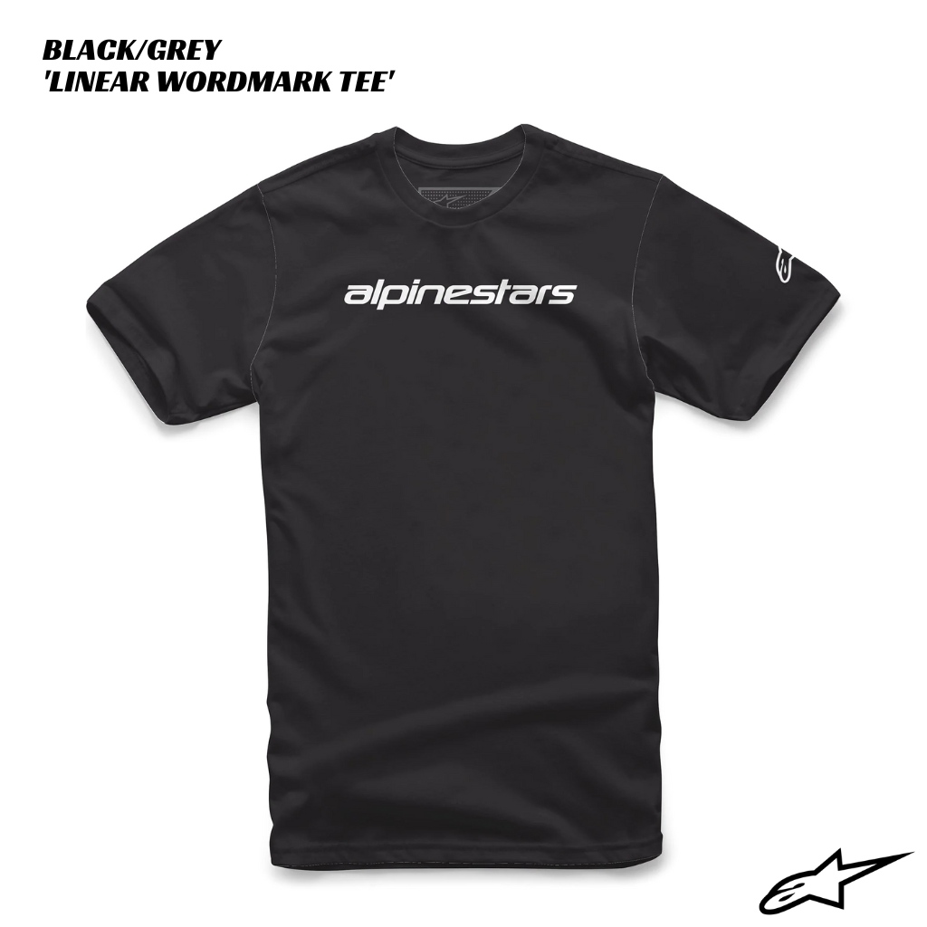 Alpinestars Linear Wordmark Tee T-Shirt - BLACK/GREY
