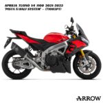 Arrow Pista Titanium Half Exhaust System - 71003PT - Aprilia Tuono V4 1100 2021-2023