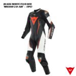 Dainese Misano 2 D-Air 1PC Leather Suit - BLACK/WHITE/FLUO RED