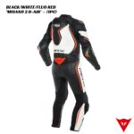 Dainese Misano 2 D-Air 1PC Leather Suit - BLACK/WHITE/FLUO RED