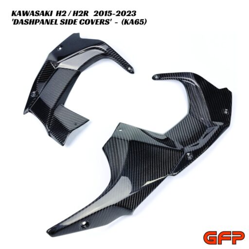 GFP Carbon Fiber Dashpanel Side Covers - Kawasaki H2 / H2R 2015-2023