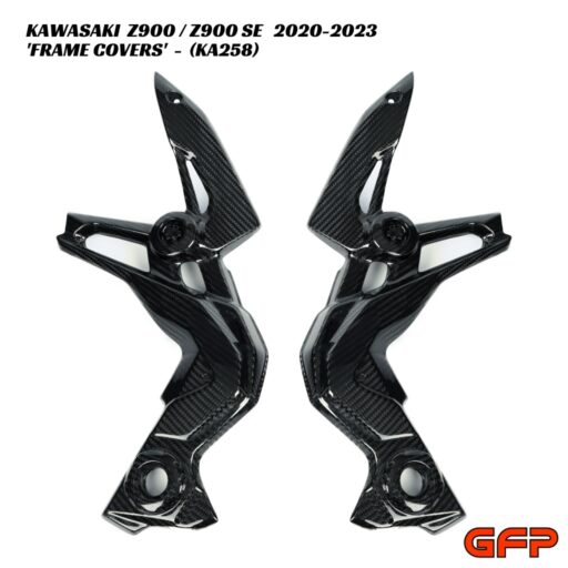 GFP Carbon Fiber Frame Covers - Kawasaki Z900 / Z900 SE 2020-2023