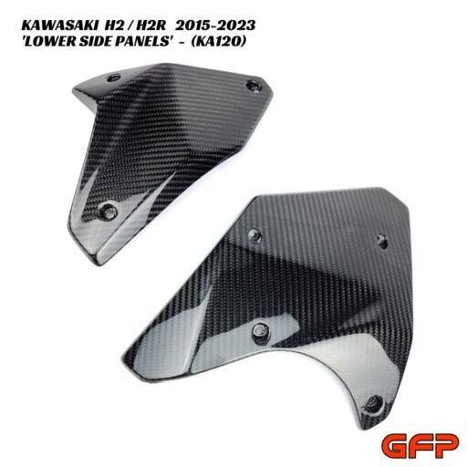 GFP Carbon Fiber Lower Side Panels - Kawasaki H2 / H2R 2015-2023