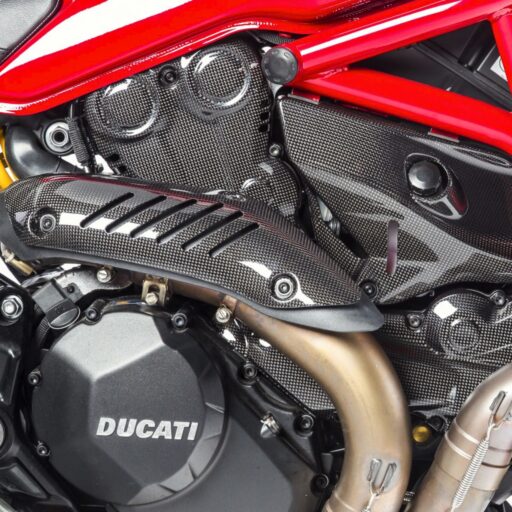 GFP Carbon Fiber Top Exhaust Cover - Ducati Monster 821 2015-2021