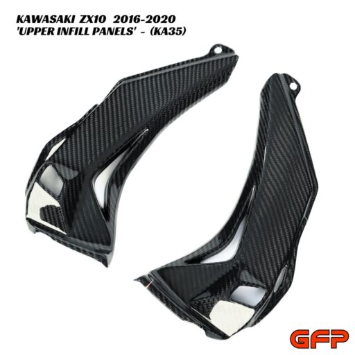 GFP Carbon Fiber Upper Infill Panels - Kawasaki ZX10 2016-2020