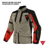 Dainese Alligator Tex Jacket - WALNUT/BLACK/LAVA-RED