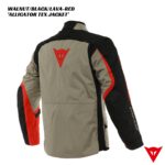 Dainese Alligator Tex Jacket - WALNUT/BLACK/LAVA-RED