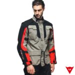 Dainese Alligator Tex Jacket - WALNUT/BLACK/LAVA-RED