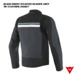 Dainese HF 3 Leather Jacket - BLACK/EBONY/N.-ATLANTIC/GLACIER-GREY
