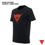 Dainese T-Shirt Logo - BLACK/FLUO RED