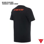 Dainese T-Shirt Logo - BLACK/FLUO RED