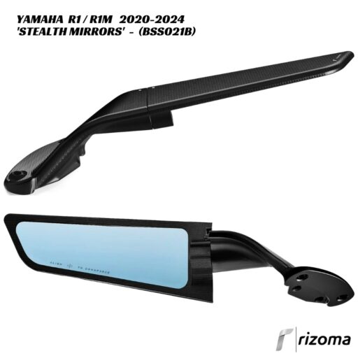 Rizoma Stealth Mirrors - BLACK - BSS021B - Yamaha R1 / R1M 2020-2024