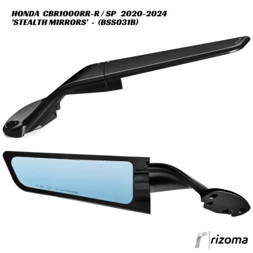 Rizoma Stealth Mirrors - BLACK - BSS031B - Honda CBR1000RR-R / SP 2020-2024